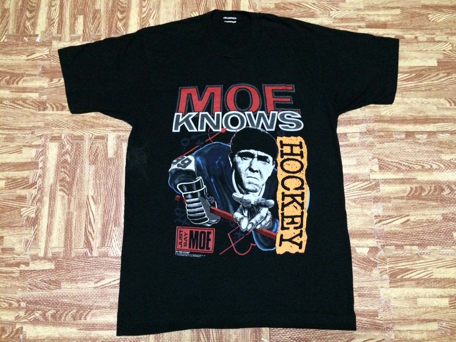 Vtg 1991 The Moe Knows Hockey T-Shirt