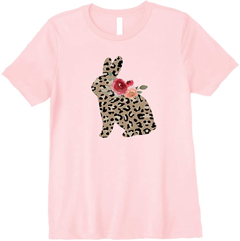 Mommy and Me Teen Girls Bunny Rabbit Floral Leopard Print Premium T-Shirt