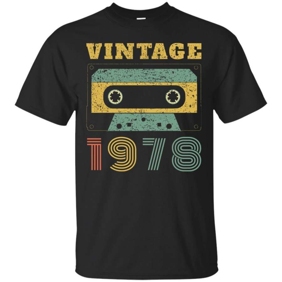 AGR 40th Birthday Gift Vintage 1978 Year Old Mixtape Tshirt Jaq T-shirt