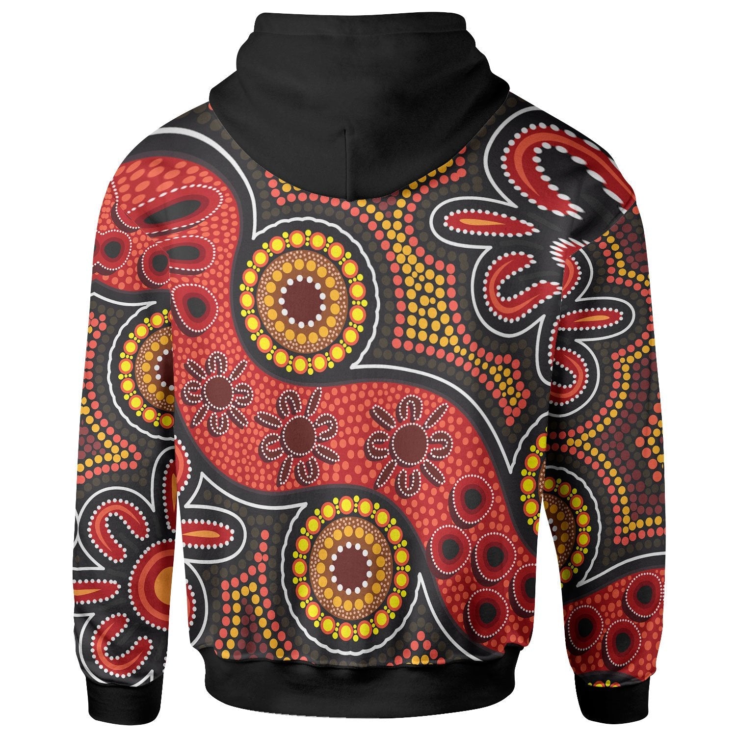 [Custom] Aboriginal Hoodie – Indigenous Circle Dot Painting Style ...