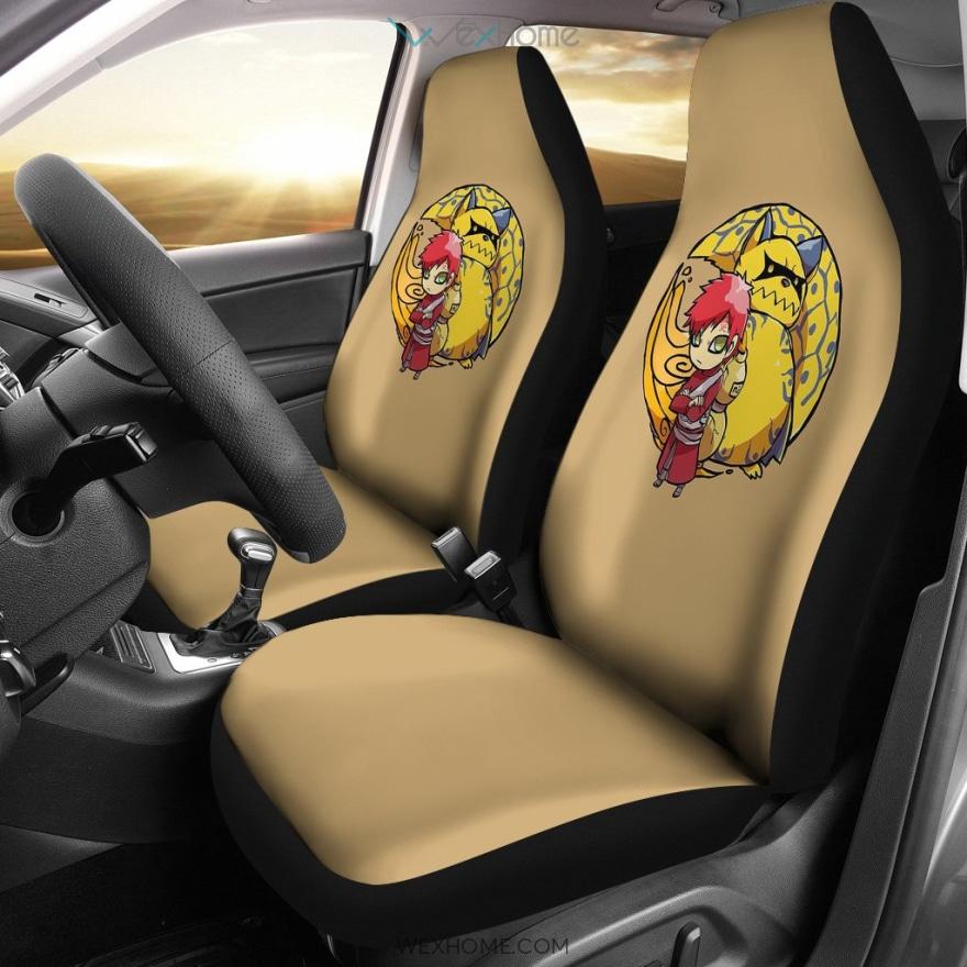Naruto Anime Car Seat Covers | Chibi Gaara With Shukaku Seat Covers Shirttrend