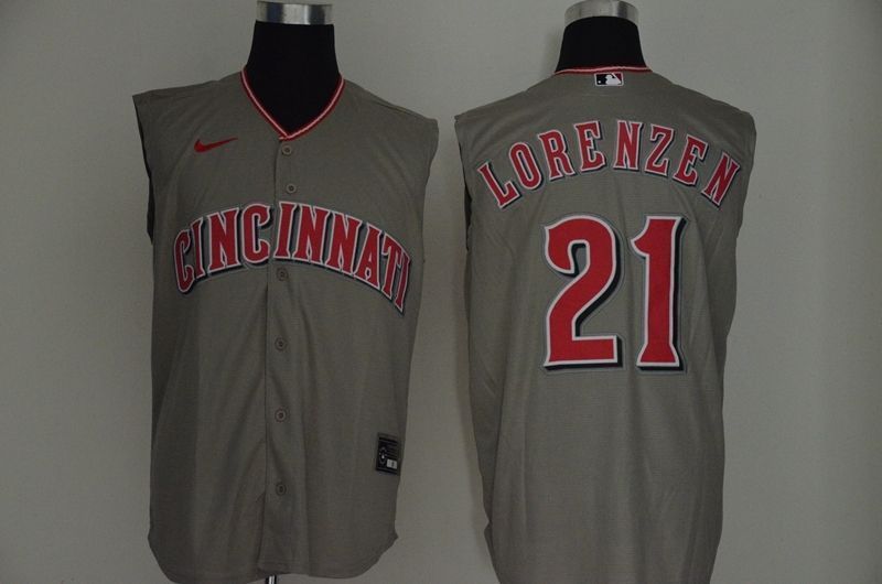 Cincinnati Reds Michael Lorenzen 21 2020 MLB Grey Jersey