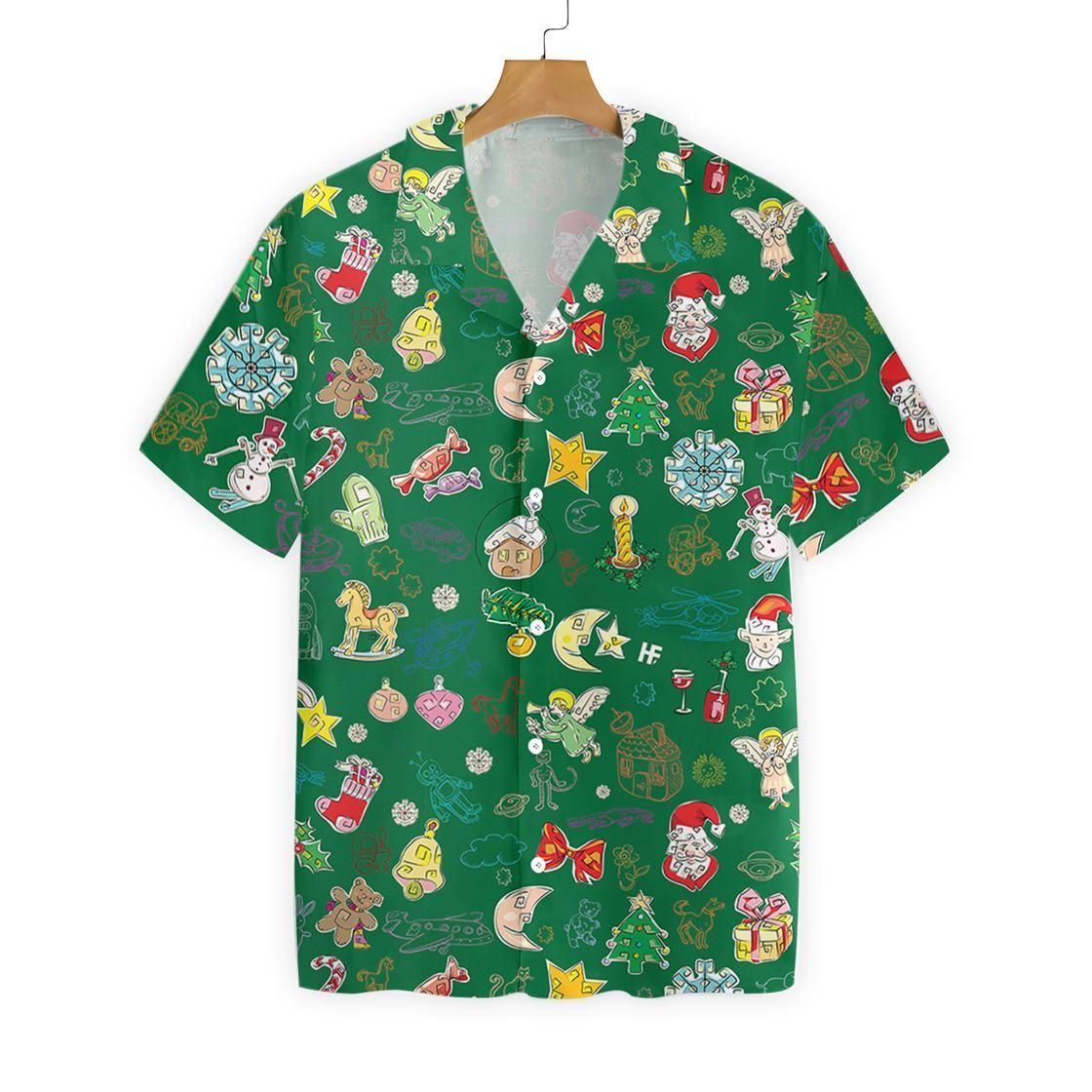 Merry Christmas Pattern 9 2610 Hawaii Shirt Ha9096