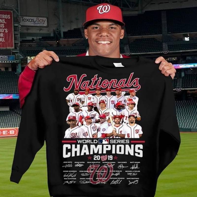 Washington Nationals World Series Champions 2019 Signed 1 Sweatshirt