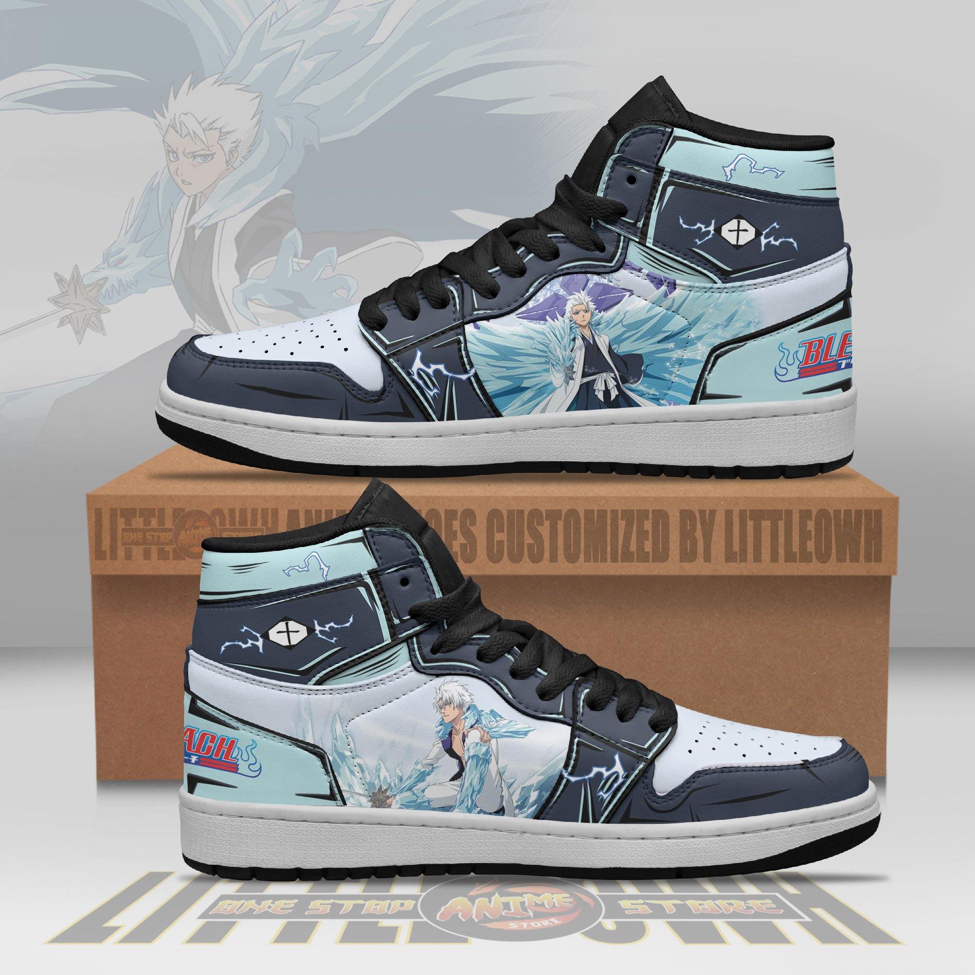 Bleach Shoes Toshiro Hitsugaya Custom Anime Jd Sneakers