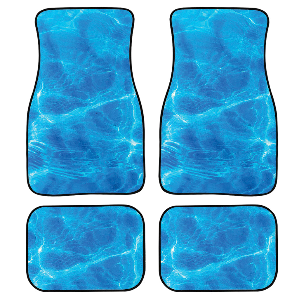 Blue Water Surface Print Front And Back Car Floor Mats, Front Car Mat