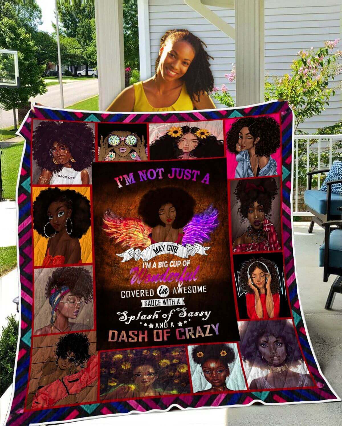 African Quilt Designs I’m Not Just A May Girl Pretty Afrocentric Lady Afrocentric Themed Gift Idea WBG5593