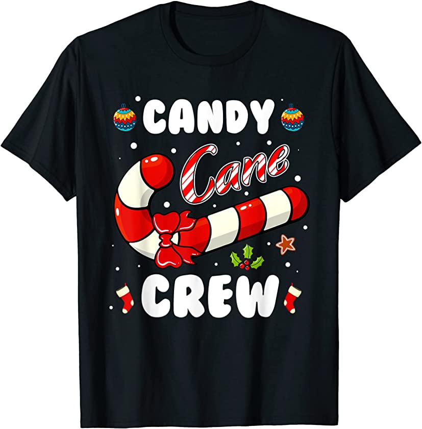 Candy Cane Crew Funny Christmas Family Matching Pajama Xmas T-Shirt