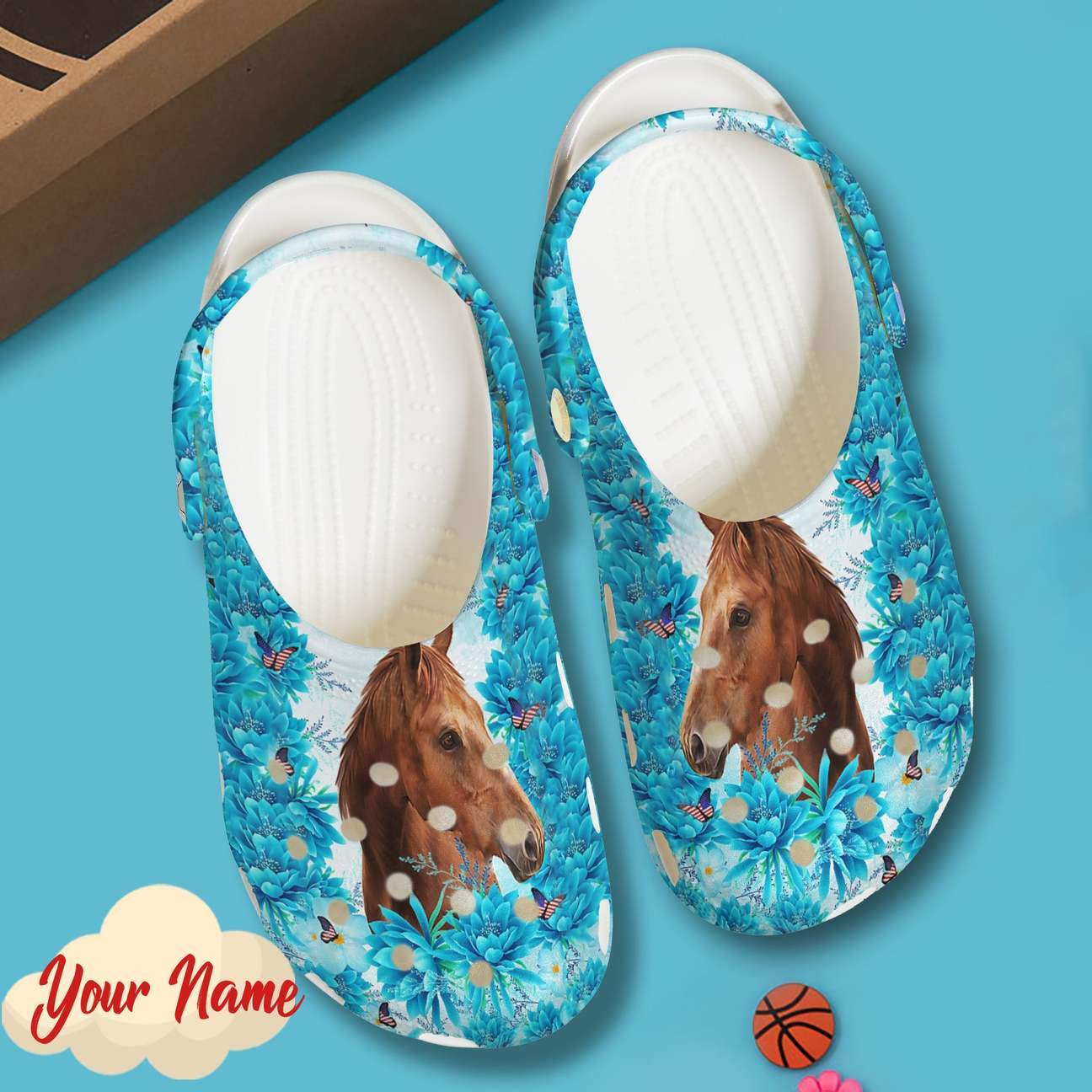 Horse Personalized Clog, Custom Name, Text, Color, Number Fashion Style For Women, Men, Kid, Print 3D Cute Horses