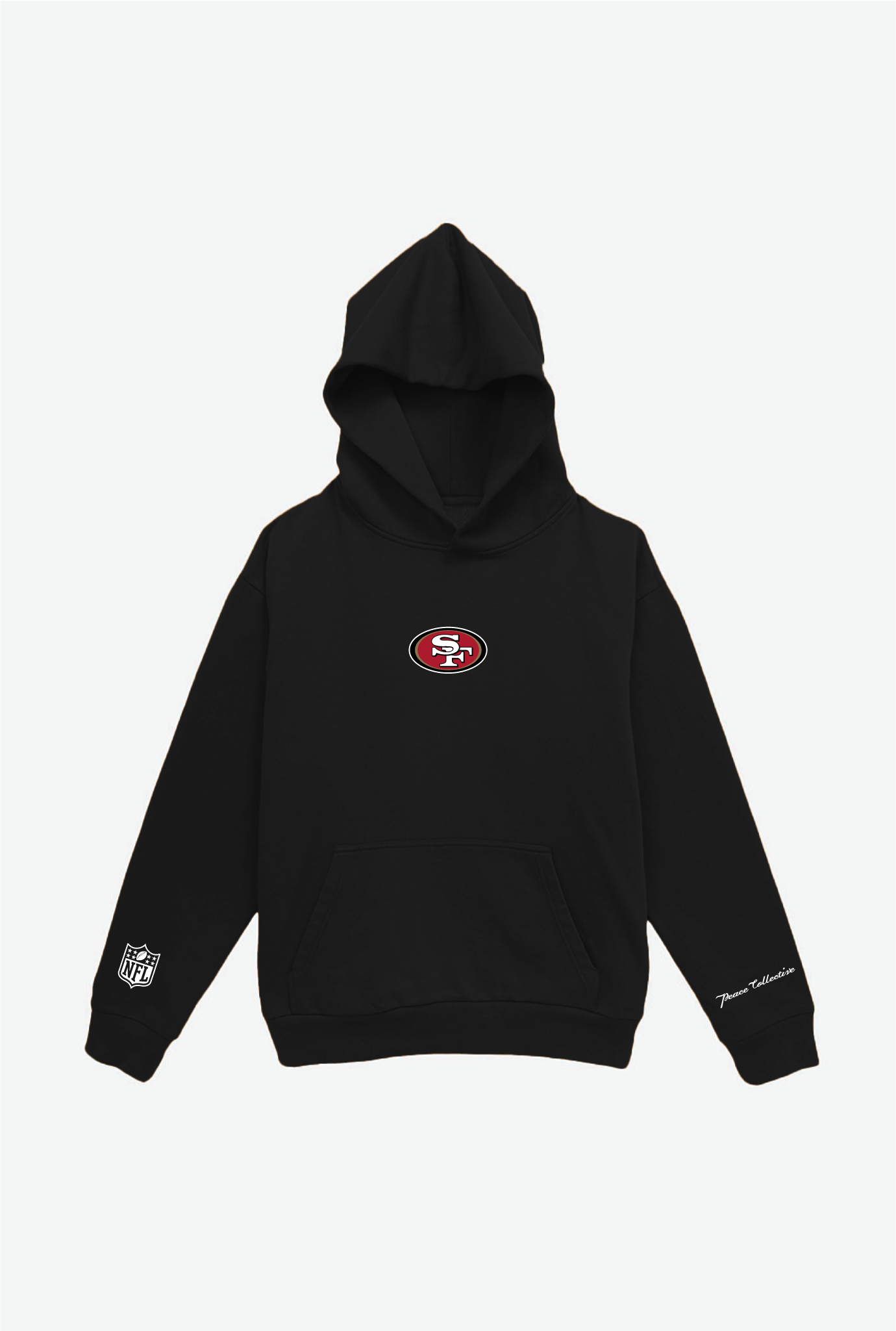 San Francisco 49Ers Logo Heavyweight Hoodie – Black