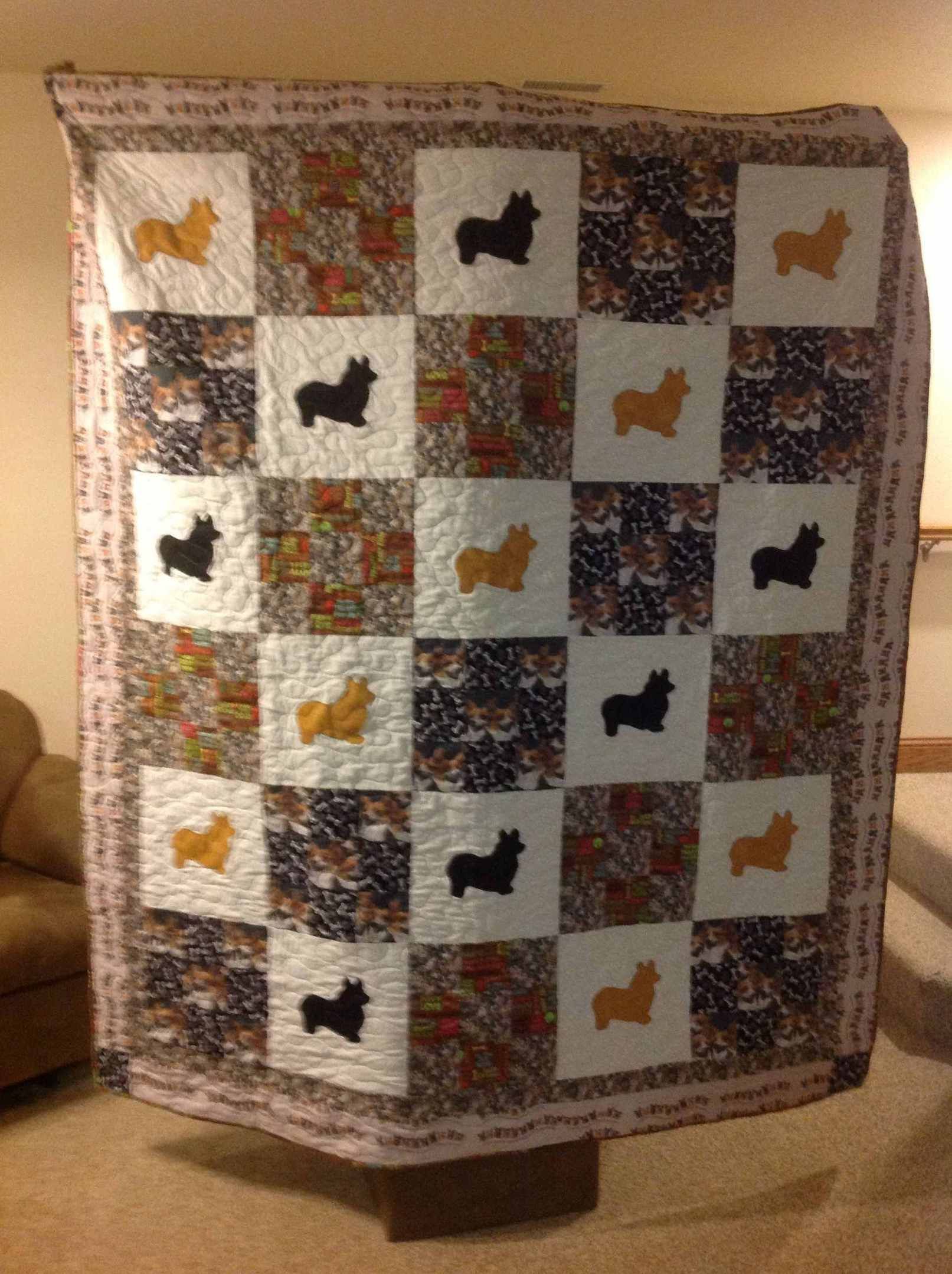 Corgi HUR21846 3D Customized Quilt CAMLI2307