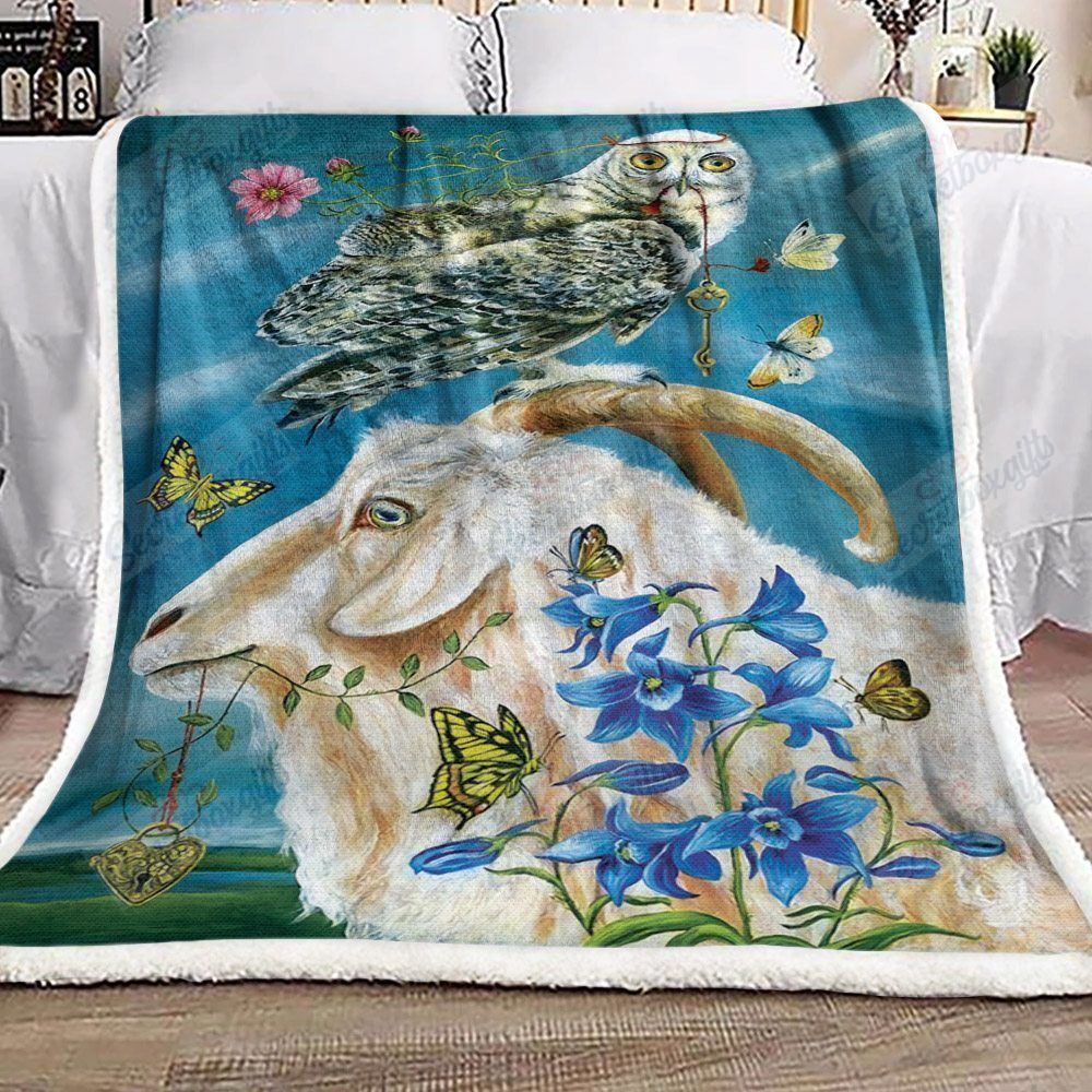 Owl Butterfly Goat Flower Gs-Cl-Nc0807 Fleece Blanket