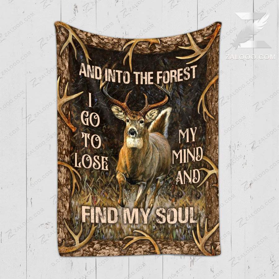 Zalooo Find My Soul Deer Blanket