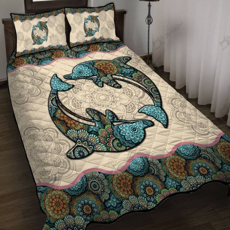 DIEA005-Dolphin Quilt Bed Set