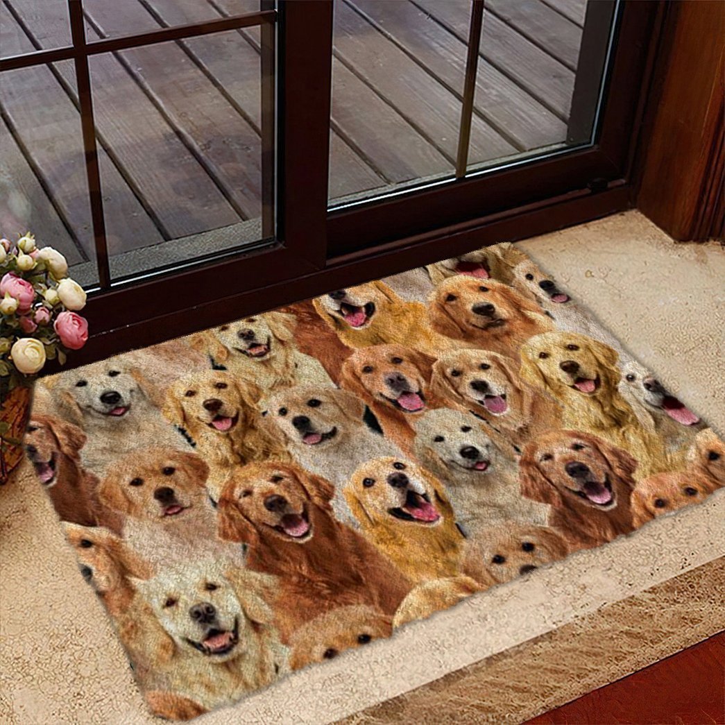 Tmarc Tee A Bunch Of Golden Retrievers Doormat