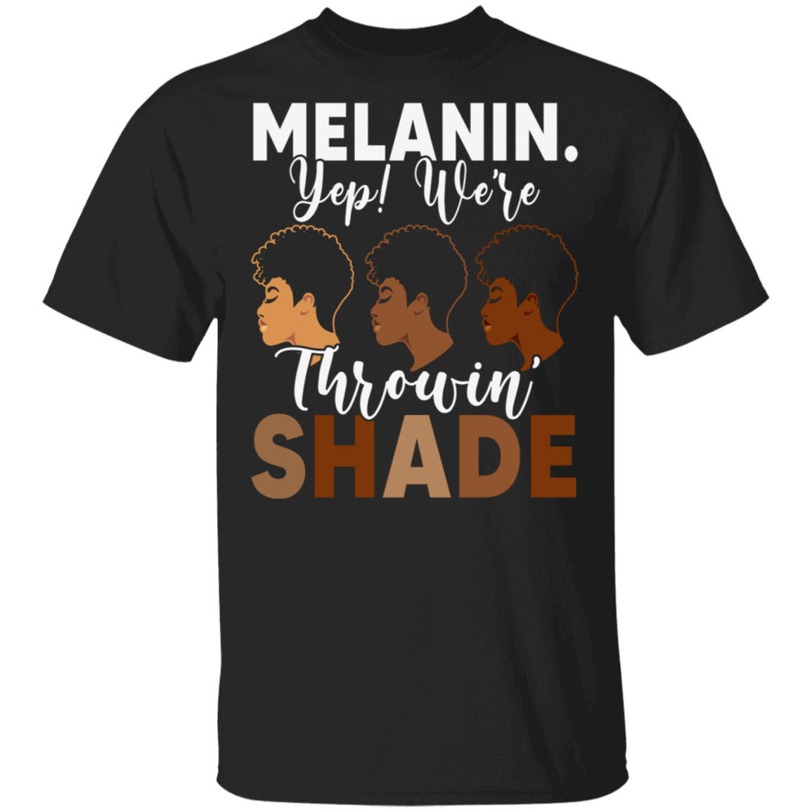 Black History Month Shirt Melanin Yep W’Re Throwin’ Shape Cool Black History Month Melanin African American Pride Gifts T-Shirt