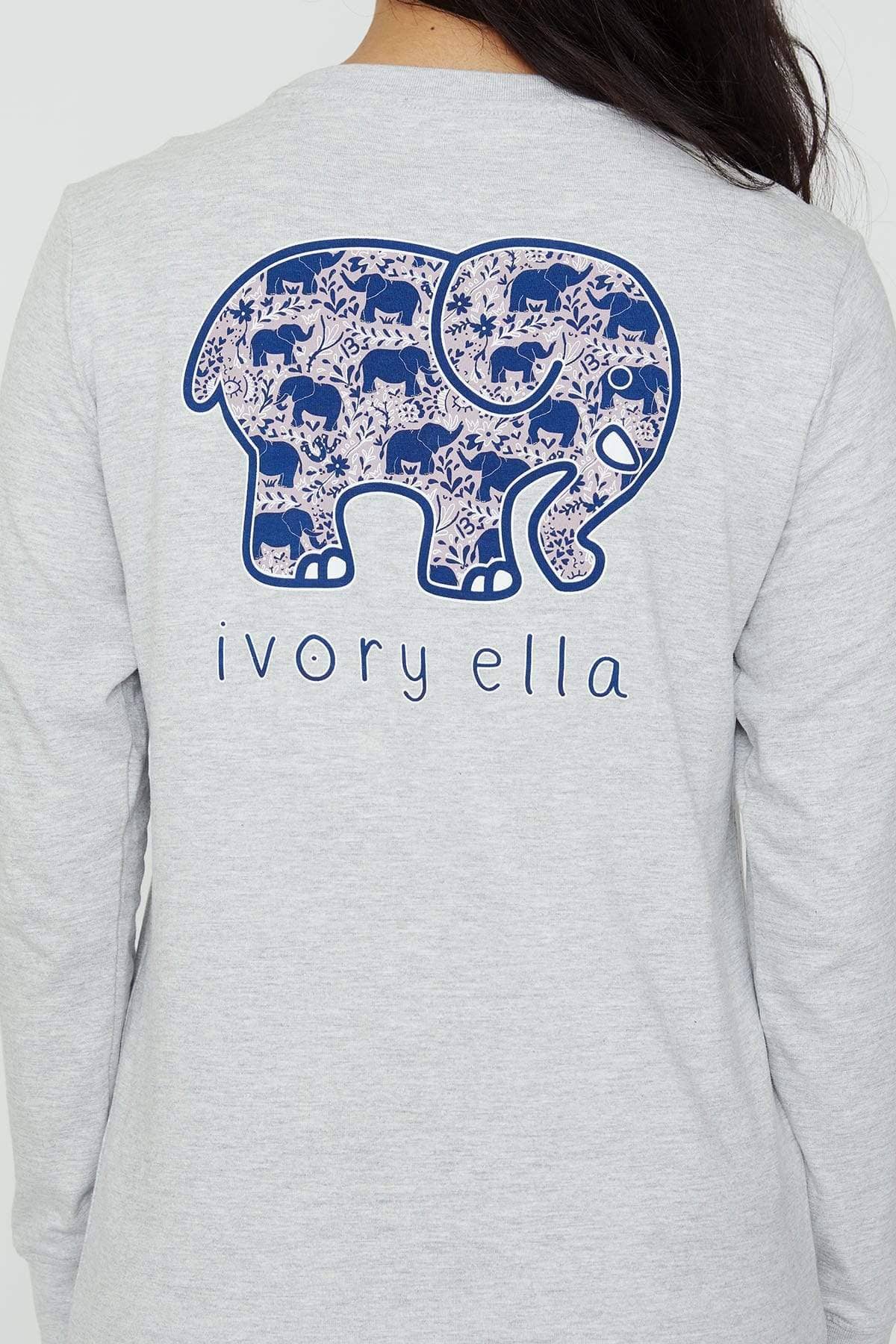 Heather Grey Elephant Tribe Tee