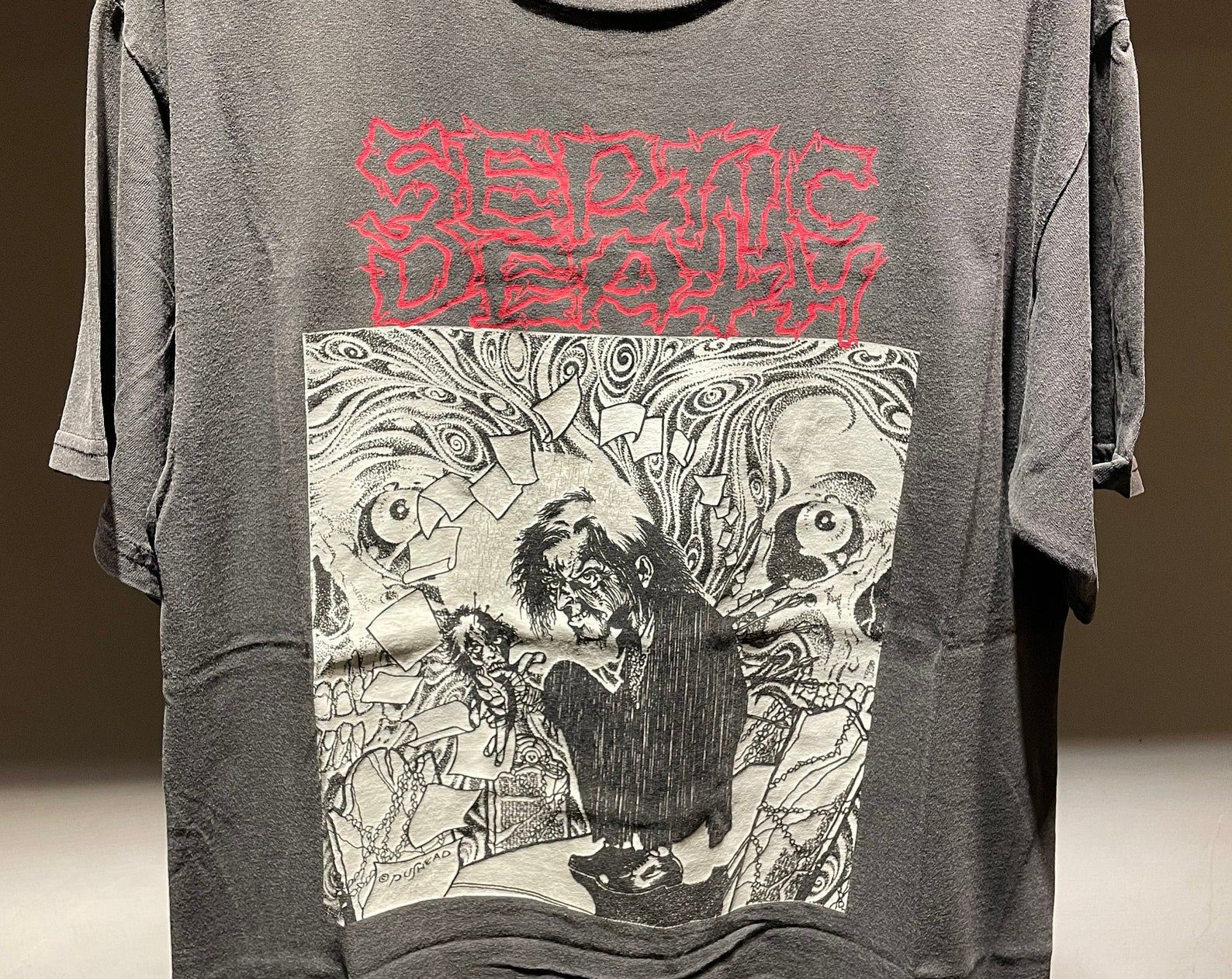 Vintage 1990 Septic Death Pushead Glow In The Dark T Shirt Miss Slayer ...