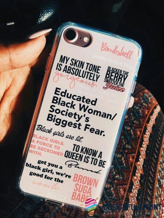 Black Pride Educated Black Queen Print Phone Case Ln