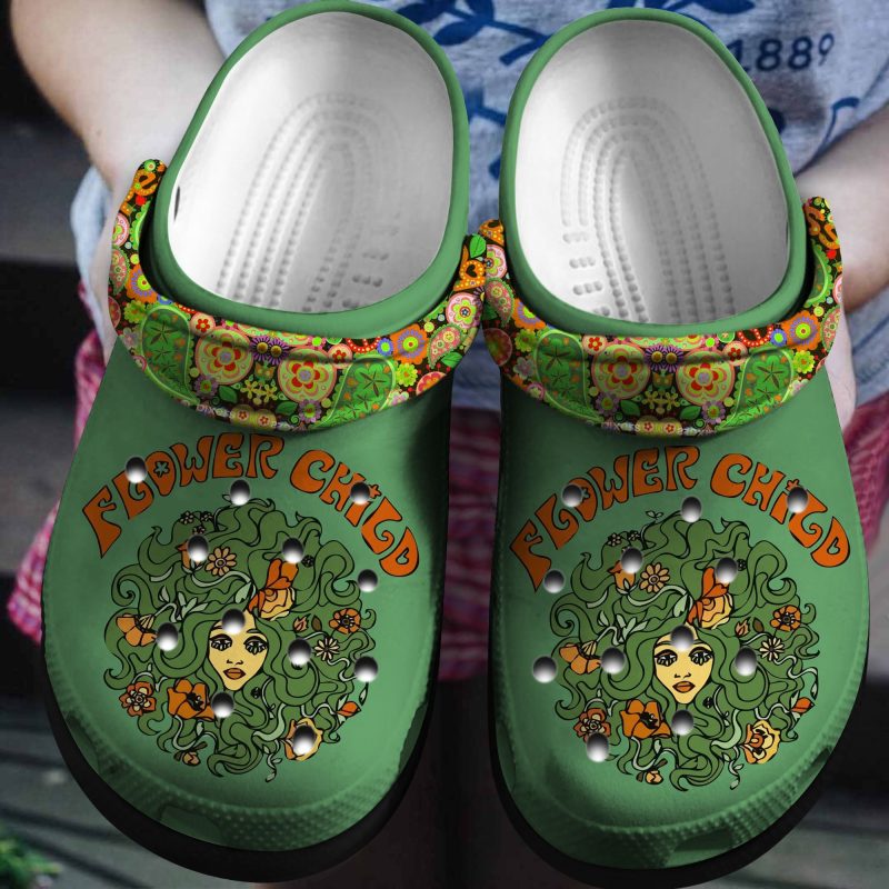 Flower Child Outdoor Shoes – Girl Art Custom Shoes Birthday Gift For Man and Women