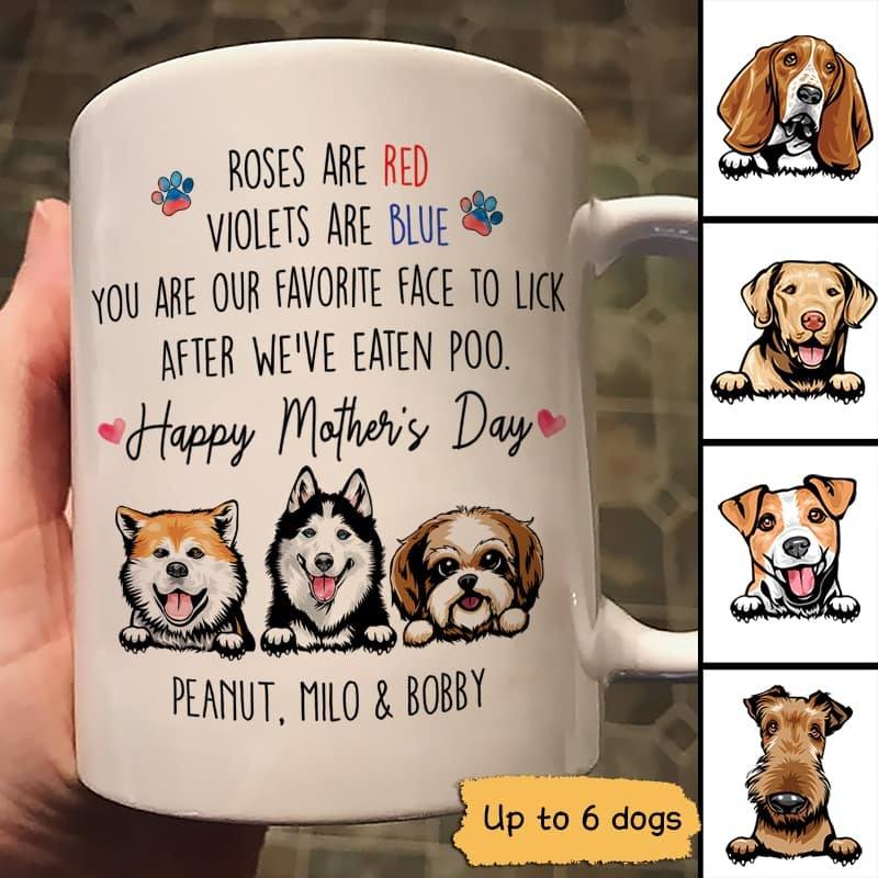 Roses Are Red Violets Are Blue Mother‘S Day Gift For Dog Mom Personalized Mug