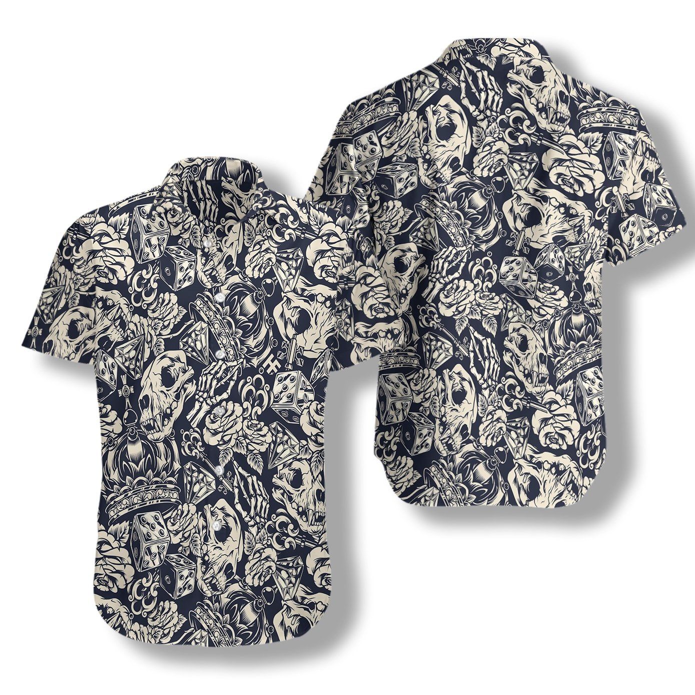 Apes Skull Seamless Pattern Ez02 1708 Hawaiian Shirt