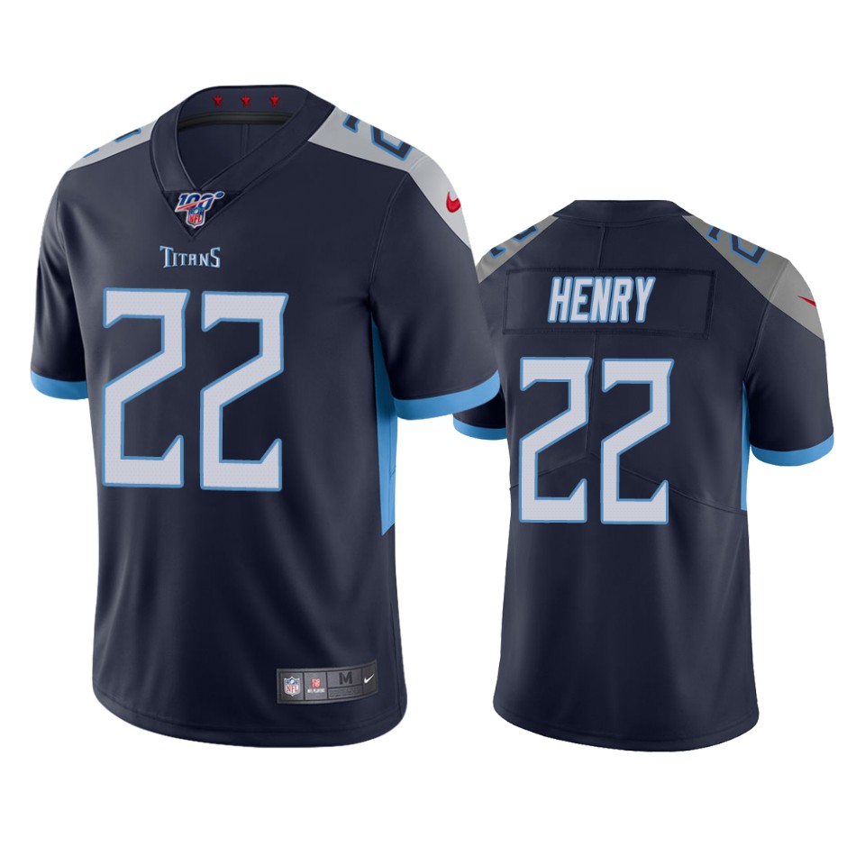 Tennessee Titans Derrick Henry Navy 100th Season Vapor Limited Jersey