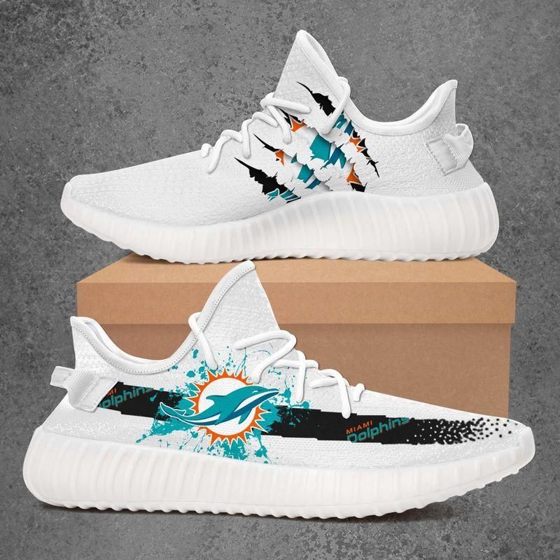 Miami Dolphins Custom Yeezy Sport Teams Yeezy Boost 350 V2 Top Trending Custom Shoes Gift 8