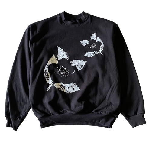 2 Flowers Crewneck Sweatshirt Outfit  For Men  For Women