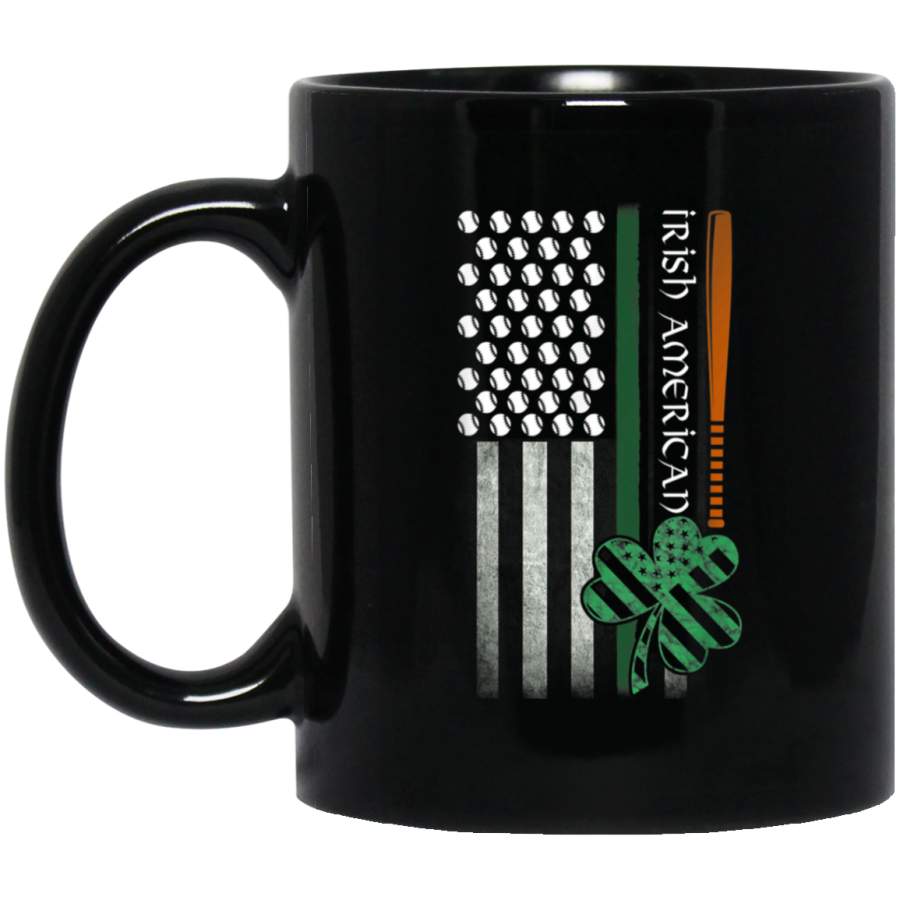 Baseball Irish American Flag Vintage Baseball Flag Gift Mug