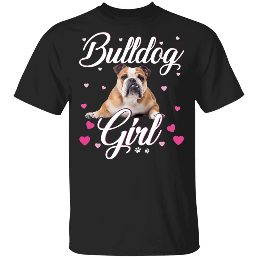 Bulldog Girl Women Puppy Mom Dog Mama Lover T-Shirt