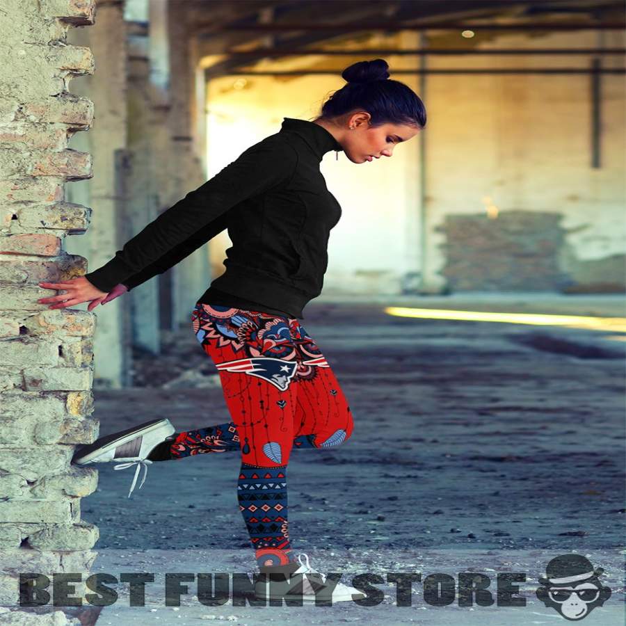 Simple Boho New England Patriots Leggings