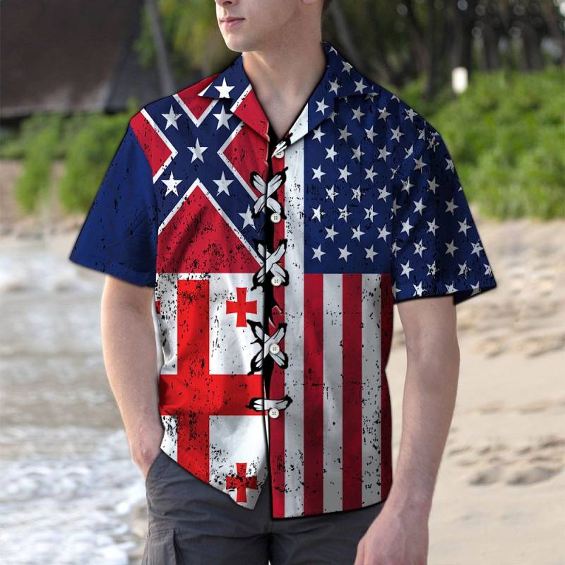 Georgia Confederate Usa Hawaii Shirt Ha51279