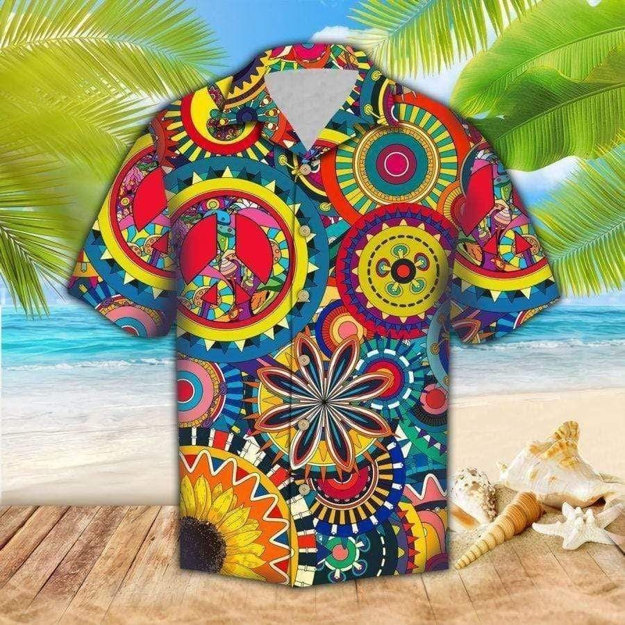 Check Out This Awesome Hippie Colorful Summer Vibe Tropical Hawaii Aloha Shirts Dh Ha69308