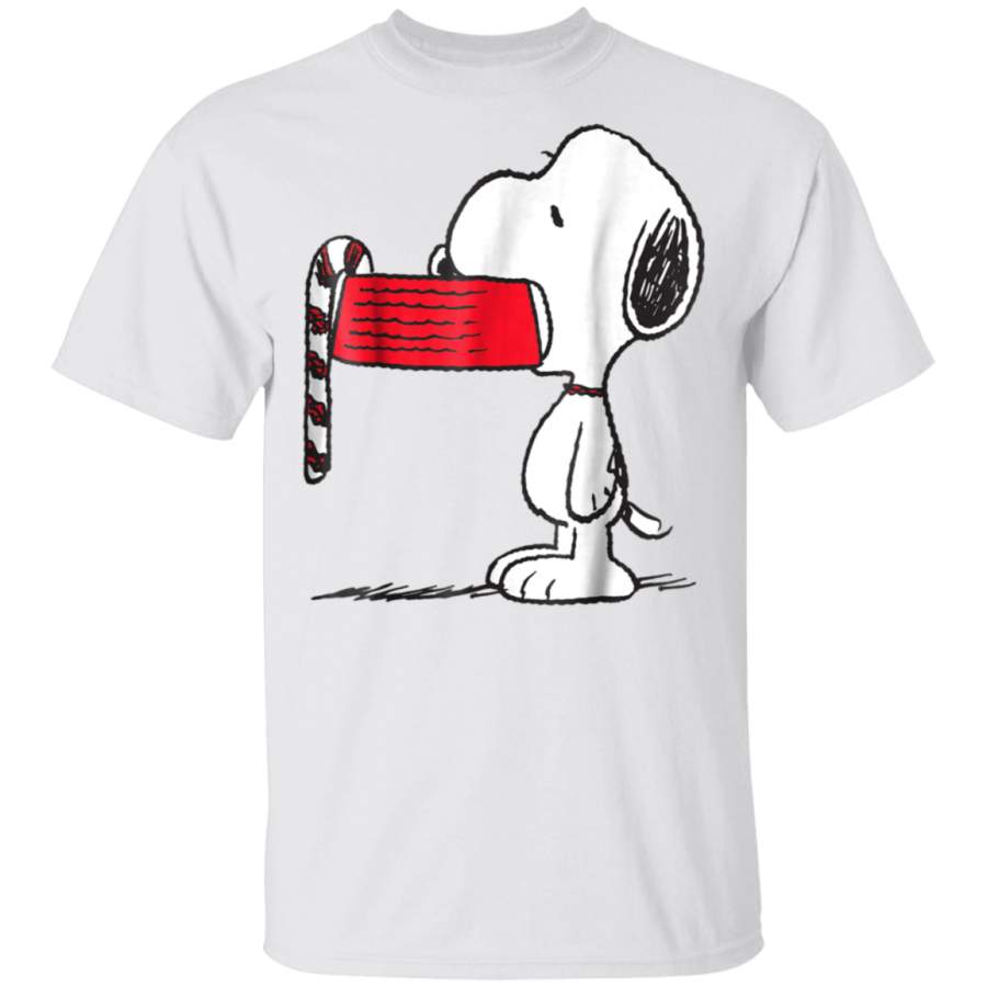 Funny Snoopy Peanuts Candy Cane Christmas Holiday T shirt