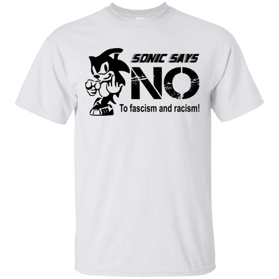 AGR Sonic Says NO To Fascism And Racism Shirt, Hoodie, Tank