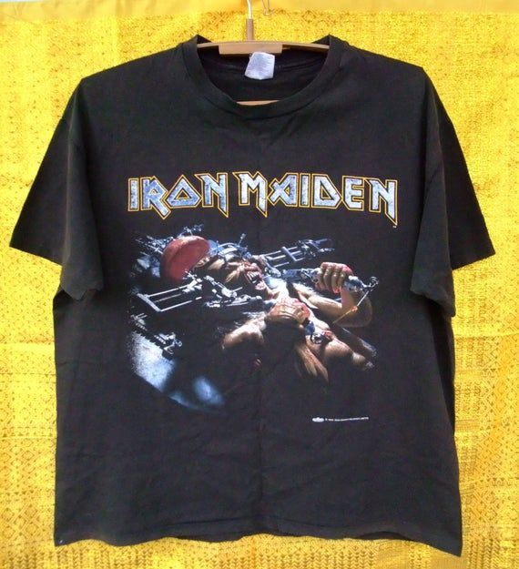 Shirt Vintage Iron Maiden Man On The Edge Promo 1995 Winterland Heavy Metal Rock Shirt