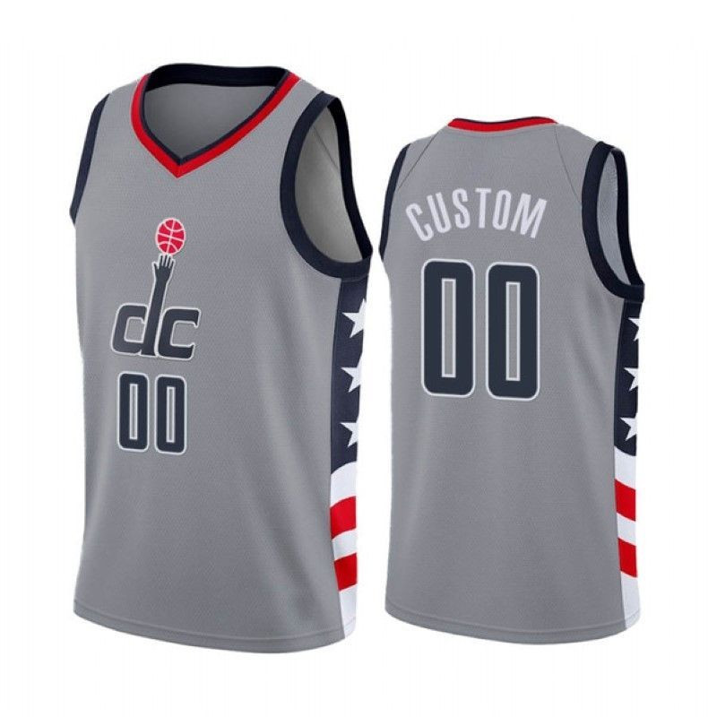 Washington Wizards 2020 NBA New Arrival Personalized Name Grey Jersey Custom Jersey