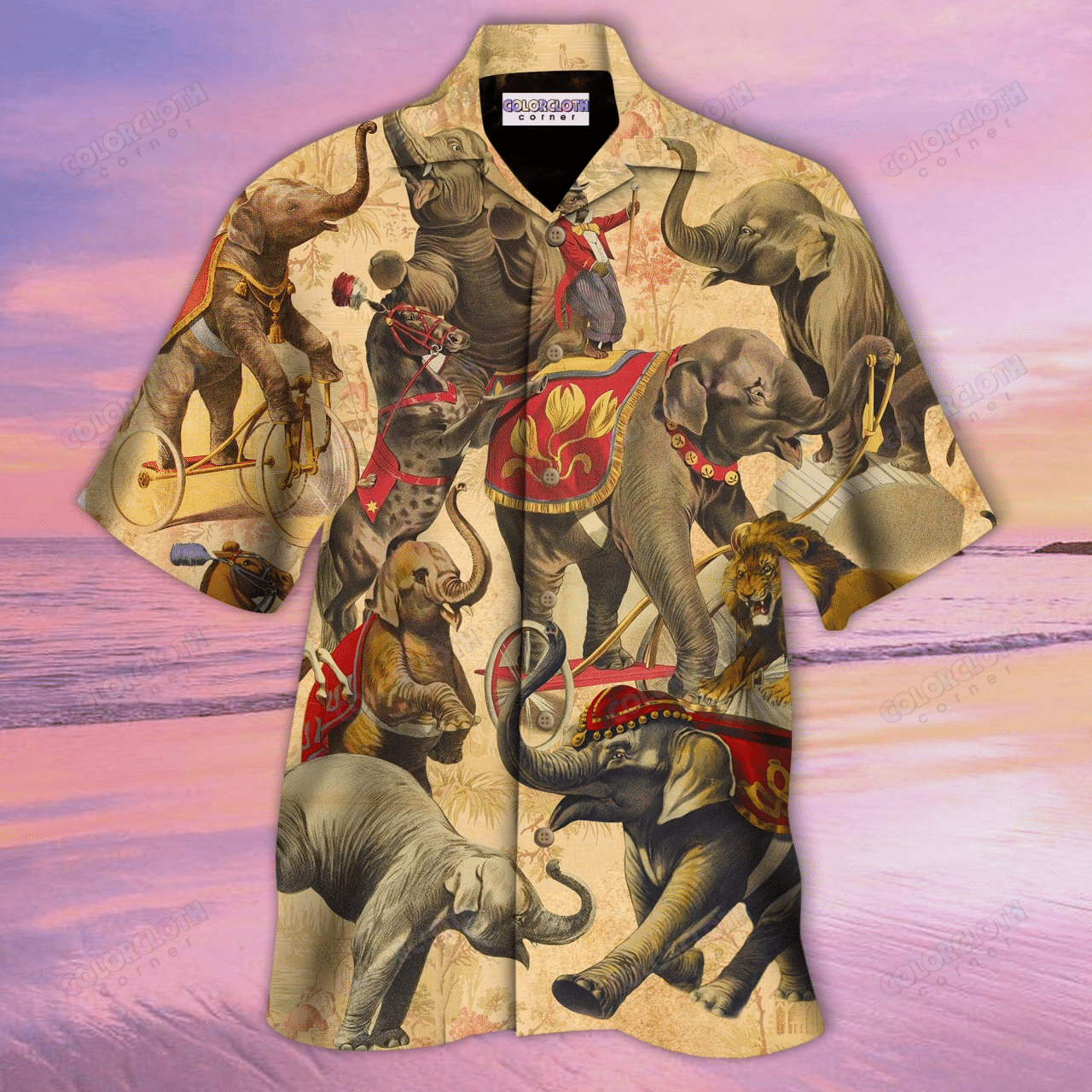 Amazing Elephant Circus Show Unisex Hawaii Shirt Ha99527