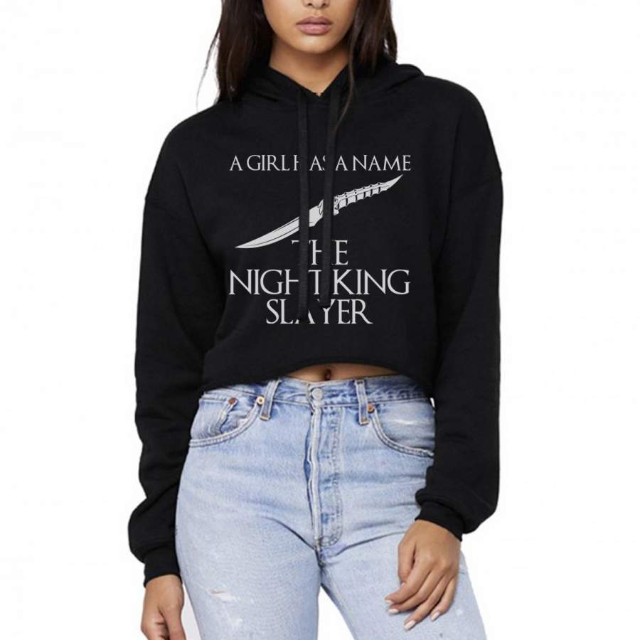 A Girl Has A Name Night King Slayer Cropped Hoodie