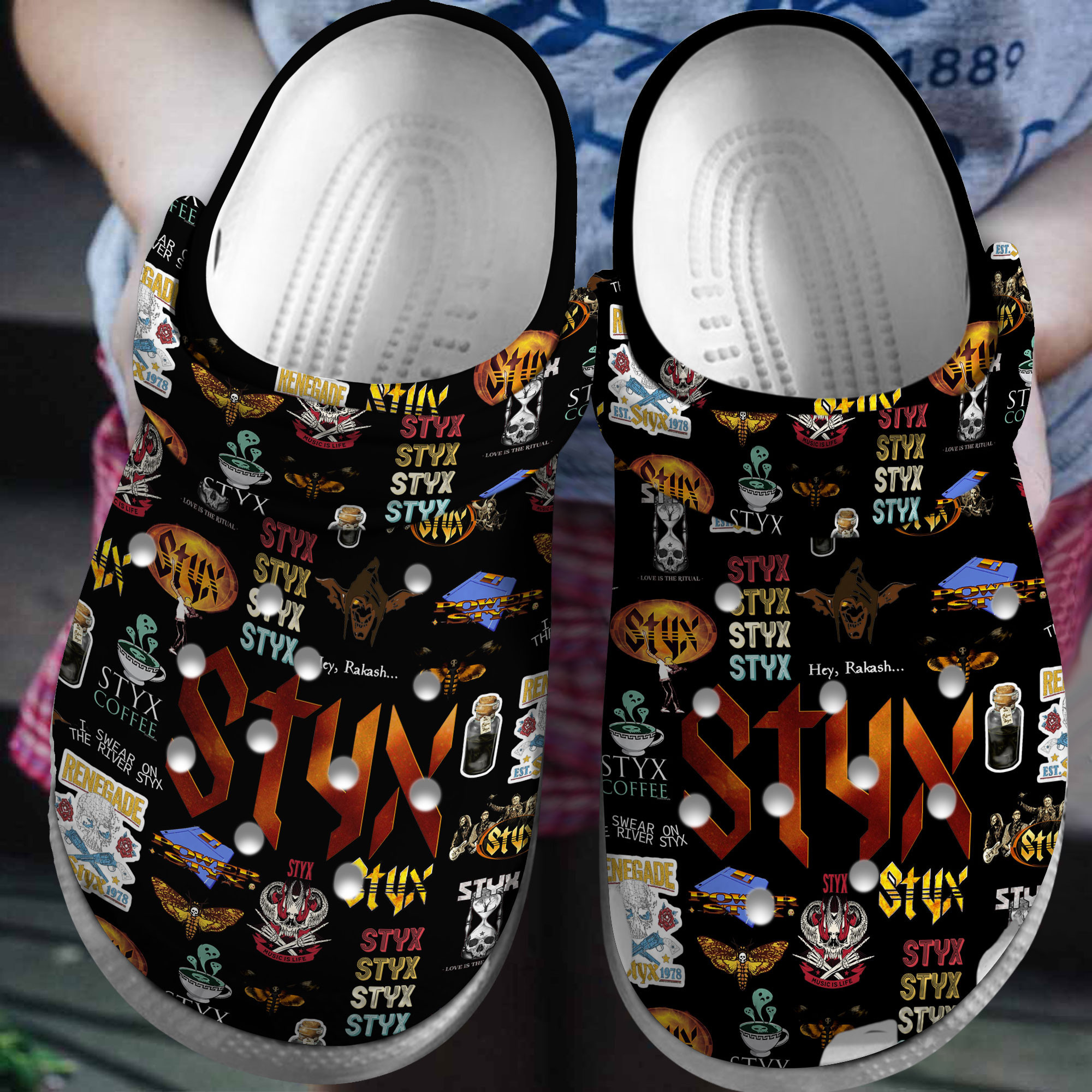 Styx Music Crocs Crocband Clogs Shoes Comfortable For Men Women and Kids