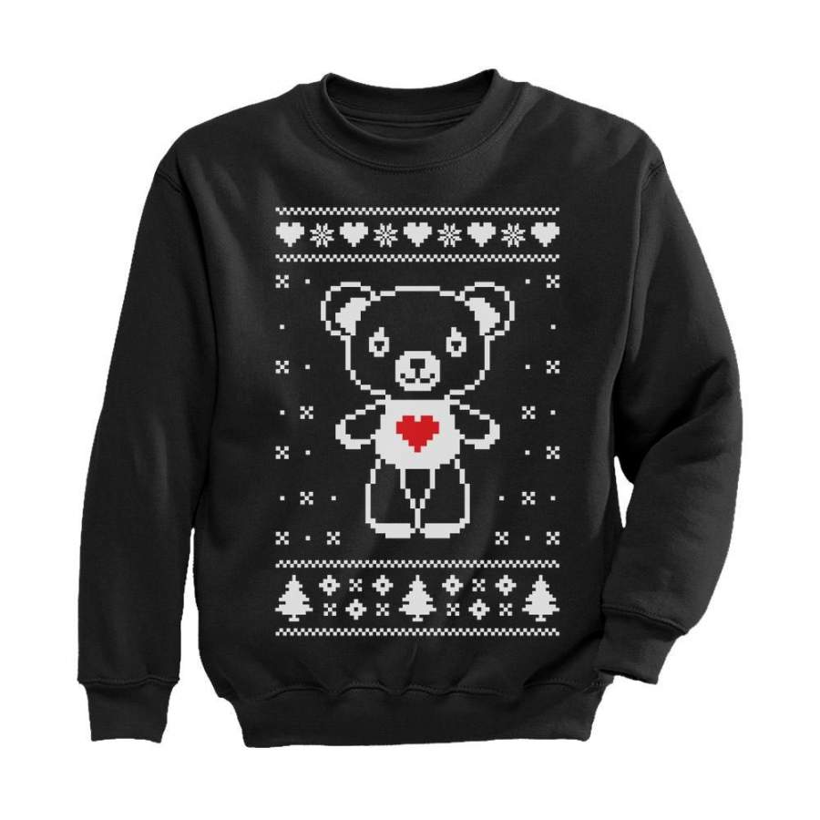 Big White Furry Bear Love – Cute Ugly Christmas Sweater Toddler/Kids Sweatshirt