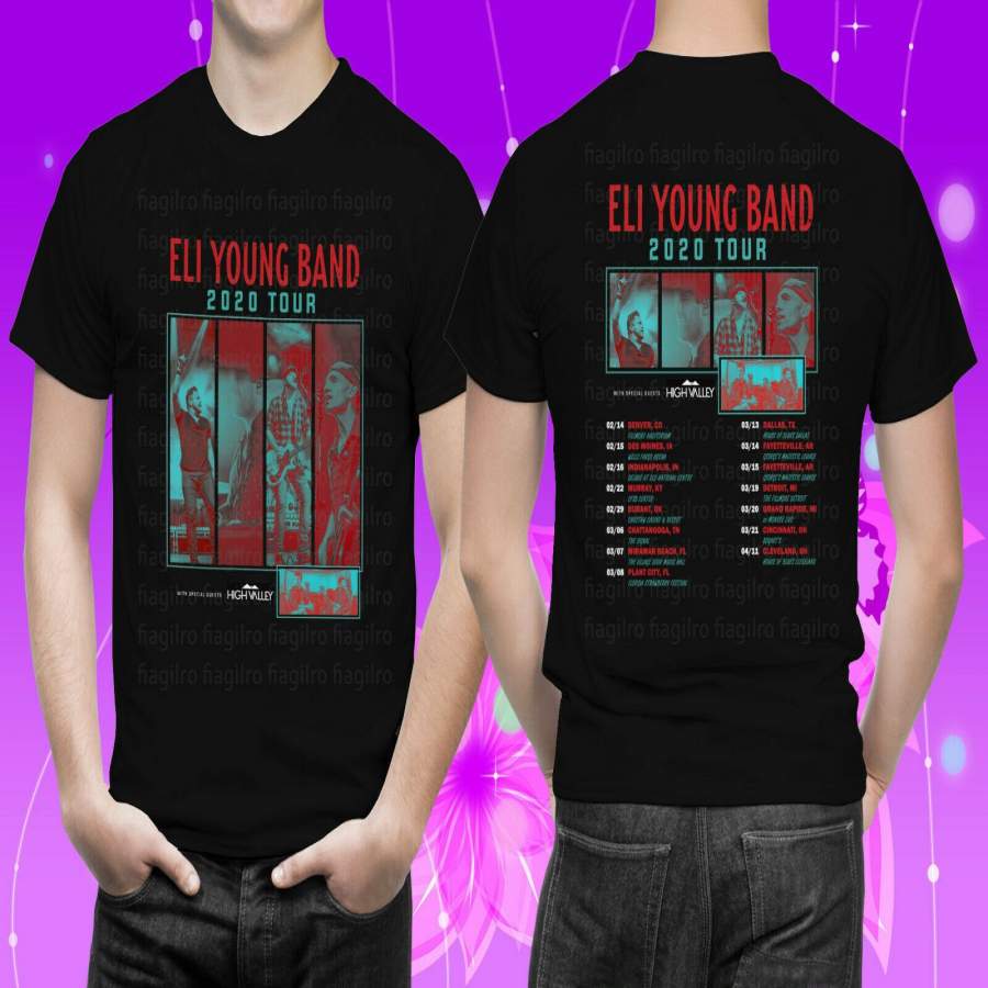 Eli Young Band Tour 2020 With Guests High Valley Black Men’S Women’S Tshirt