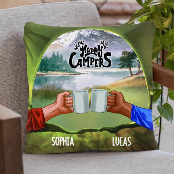 Custom Personalized In Tent View Pillow Cover – Best Gift Idea For Couple/Camping Lovers – Happy Campers – 619Z6N