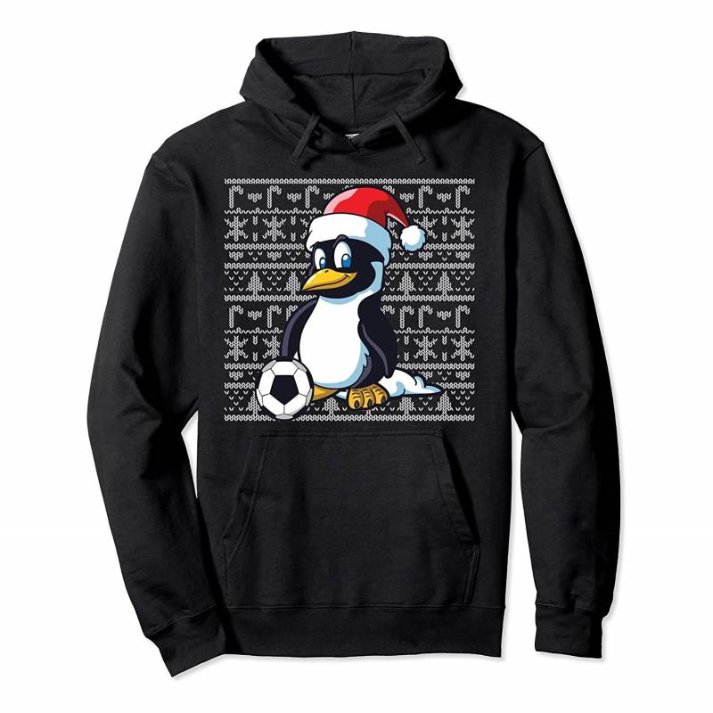 Santa Penguin Soccer Ugly Christmas Pattern Gift Pullover Hoodie, T-Shirt, Sweatshirt