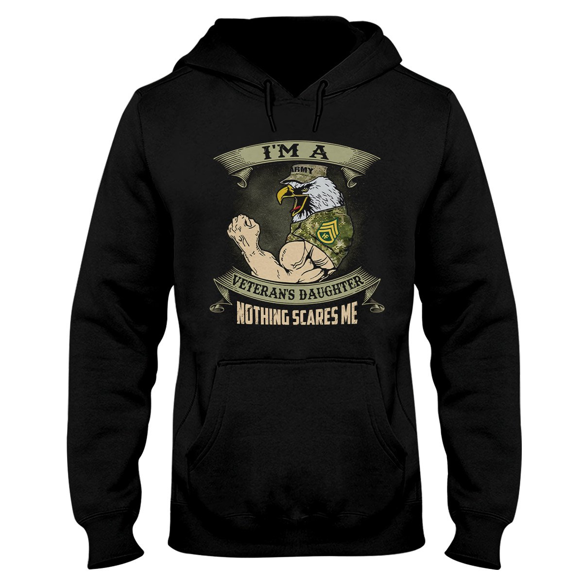 I’M A Veteran’S Daughter Nothing Scare Me Veteran Daughter Shirt, Veteran Hoodie