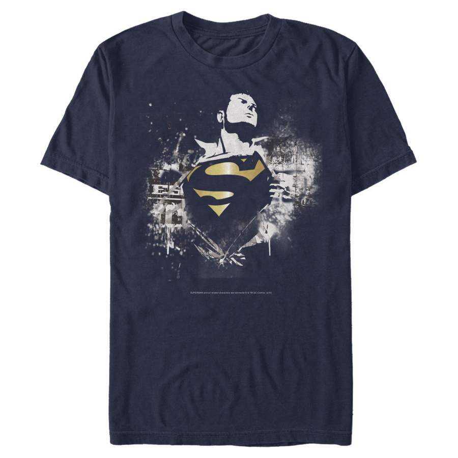 Superman Men’s Hero Graffiti Print  T Shirt