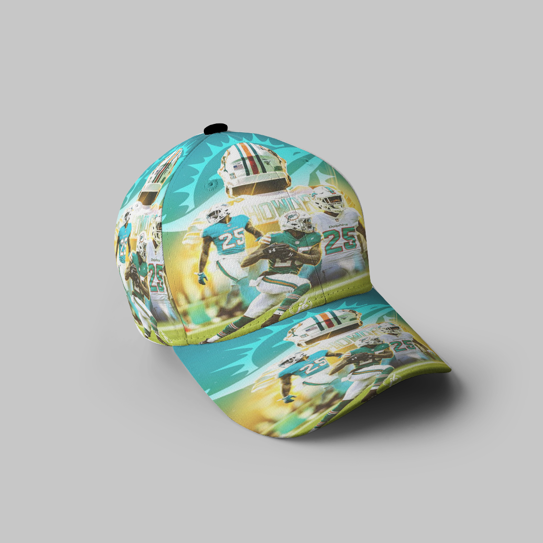 Miami Dolphins Xavien Howard2 3D Printing Baseball Cap Classic Hat