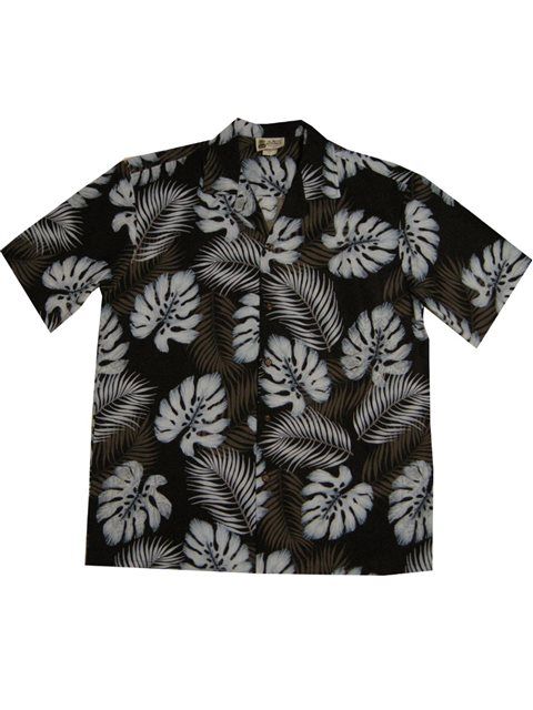 Fern And Monstera Black White Nice Design Hawaii Shirt Ha107639