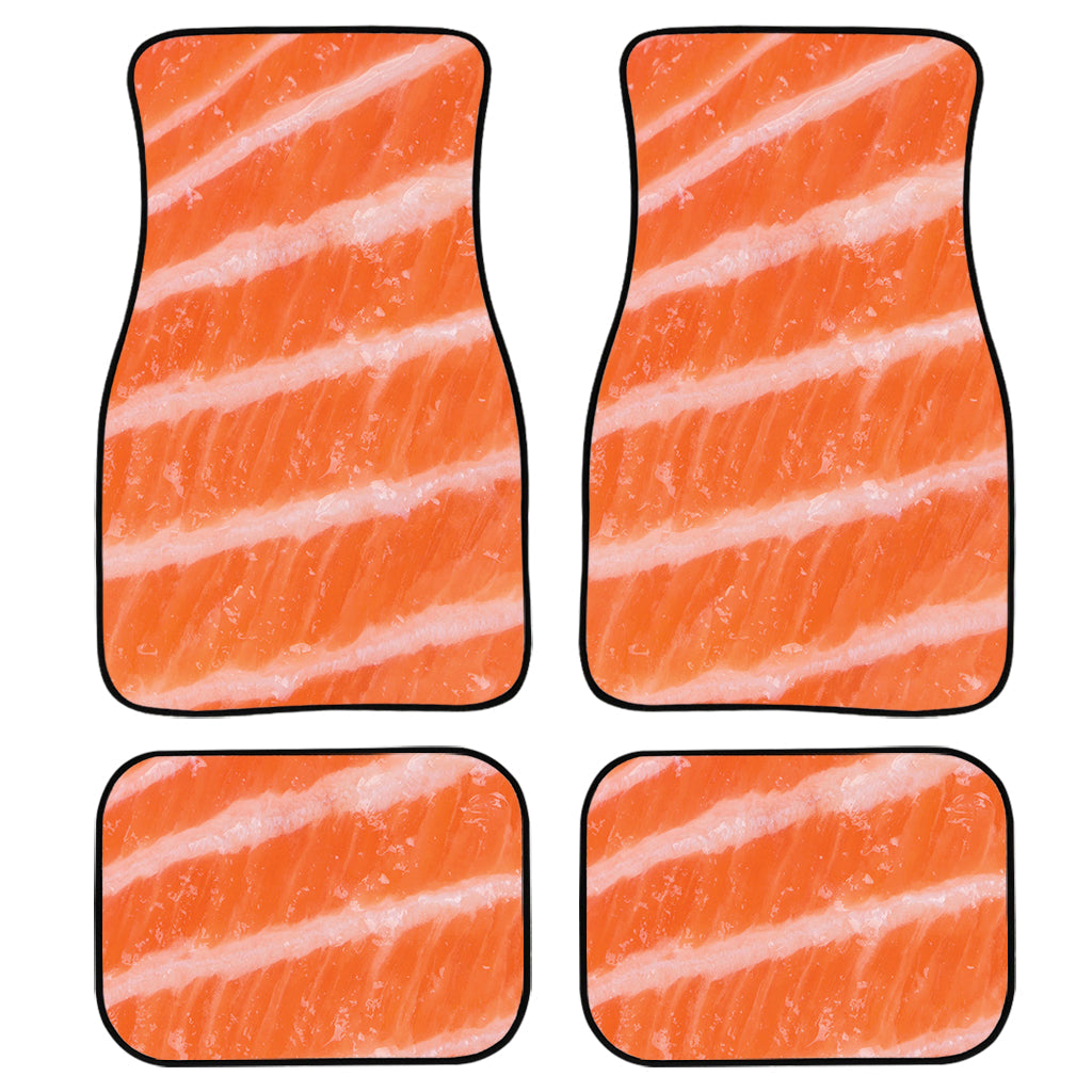 Salmon Fillet Print Front And Back Car Floor Mats, Front Car Mat